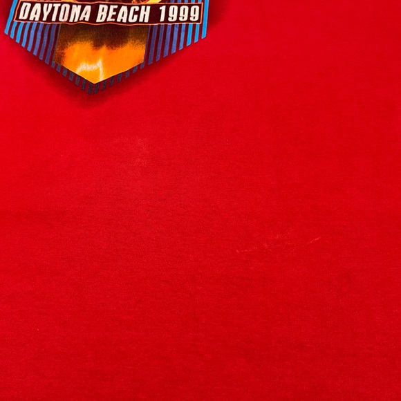 Vtg Daytona Bike Week Mens Biker T-Shirt XL 90s Red Double Sided Motorcycle A2 - Picture 7 of 9